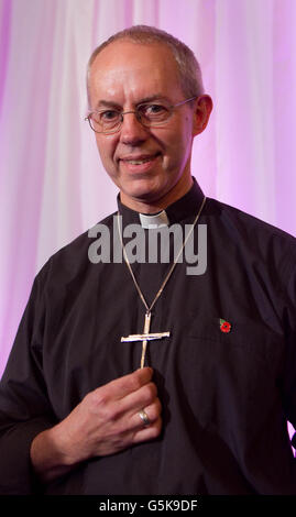 The new Archbishop of Canterbury the Right Reverend Justin Welby, the current Bishop of Durham, who has yet to officially take up his new post, addresses the media at Lambeth Palace in London. Stock Photo