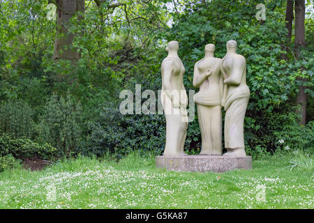 London, England - May 22, 2016: Henry Moore sculpted the Three Standing Figures in 1947. Stock Photo