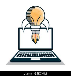 online learning  isolated icon design Stock Vector
