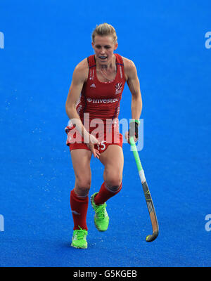 Great Britain's Alex Danson during day three of the FIH Women's Champions Trophy at the Queen Elizabeth Olympic Park, London. PRESS ASSOCIATION Photo. Picture date: Tuesday June 21, 2016. See PA story HOCKEY London. Photo credit should read: Adam Davy/PA Wire. Stock Photo