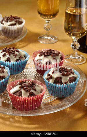 Chocolate cupcakes Stock Photo