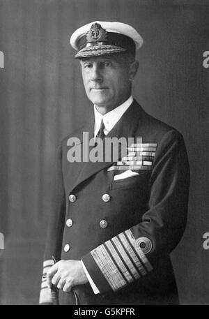 British Admiral John Jellicoe, wearing uniform of the Admiral of the Fleet Stock Photo