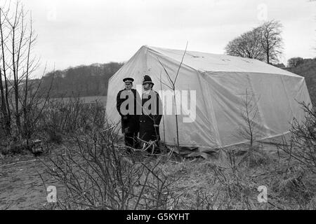 British Crime - Murder - The Black Panther Case - Kidsgrove - 1975 Stock Photo