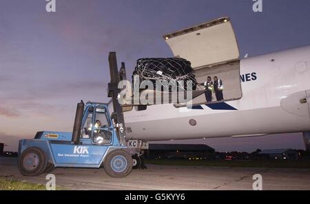 US Plane Aid at Manston Airport Stock Photo