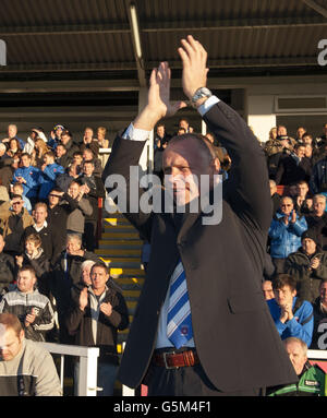 Hartlepool United's new manager John Hughes during the npower Football League One match at Victoria Park, Hartlepool. Stock Photo