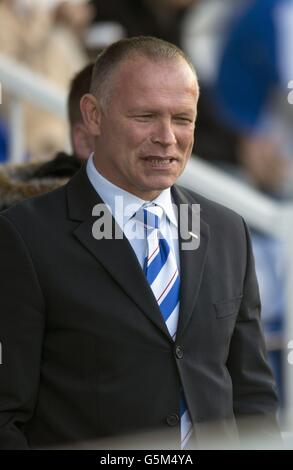 Hartlepool United's new manager John Hughes during the npower Football League One match at Victoria Park, Hartlepool. Stock Photo