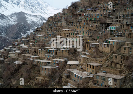 The ancient village in Zagros Mountains, Iran Stock Photo