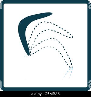 Boomerang  icon. Shadow reflection design. Vector illustration. Stock Vector
