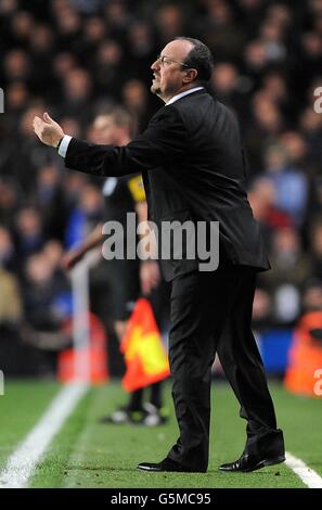 Soccer - Barclays Premier League - Chelsea v Fulham - Stamford Bridge. Chelsea manager Rafael Benitez on the touchline Stock Photo