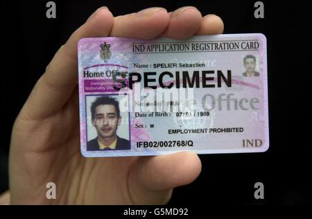 New identity card specimen Stock Photo