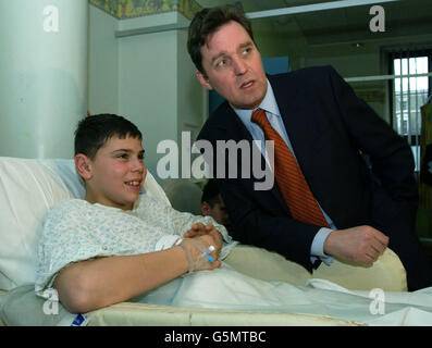 Alan Milburn at Kings College Hospital Stock Photo