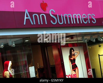 High Street stock. A general view of a branch of Ann Summers in Derby city centre. Stock Photo