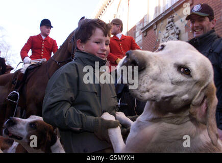 The Suffolk and Essex Boxing Day hunt Stock Photo
