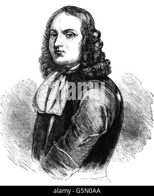 Robert Blake (1598 – 1657) was one of the most important military commanders of the Commonwealth of England and one of the most famous English admirals of the 17th century.  Elected as the Member of Parliament for Bridgewater in the Short Parliament.  When the English Civil War broke out Blake began his military career on the side of the parliamentarians. Stock Photo