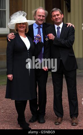 Rita Broe, Tim Smit and Peter Stewart, employees at the Eden Project Stock Photo