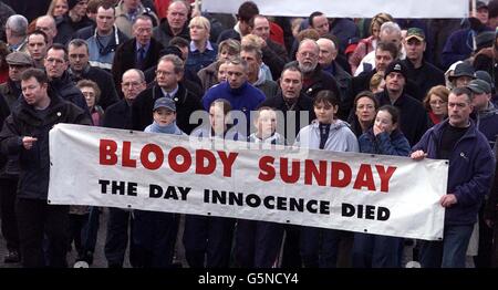 Bloody Sunday March Stock Photo