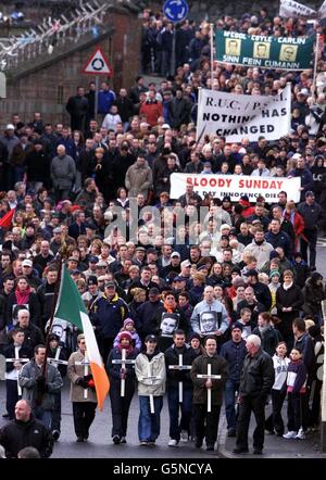 Bloody Sunday March Stock Photo