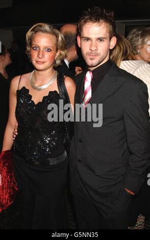 Dominic Monaghan, who plays Merry in The Lord of the Rings, arrives for the Orange British Academy Film Awards at the Odeon cinema in London's Leicester Square. Stock Photo