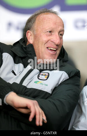 Soccer - Johnstone's Paint Trophy - Northern Section - Quarter-Final - Coventry City v Sheffield United - Ricoh Arena. Coventry City goalkeeper coach Steve Ogrizovic Stock Photo