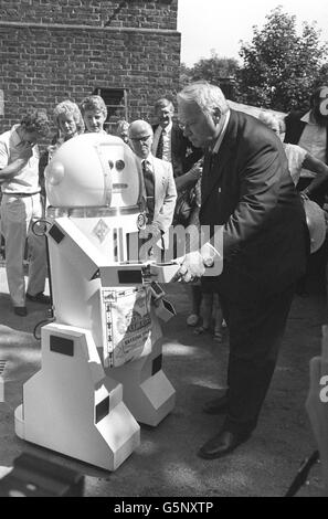 Science and Technology - Patrick Moore - Living with Robots Exhibition - British Engineerium - Hove Stock Photo