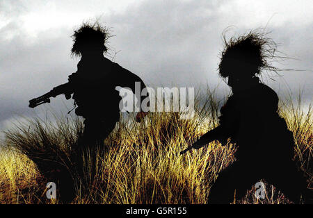 Members of 45 Commando in training Stock Photo