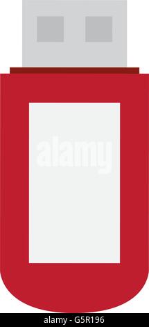 red white and grey usb Stock Vector