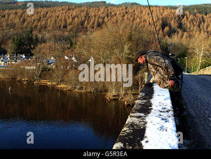 Salmon fishing season Stock Photo