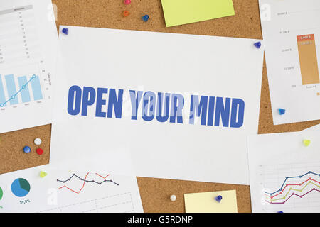 CHART BUSINESS GRAPH RESULT COMPANY OPEN YOUR MIND CONCEPT Stock Photo