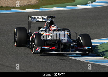 Formula One - Testing Day Two - Circuito de Jerez. Nico Hulkenberg, Sauber Stock Photo