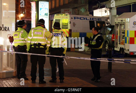 Police at the scene on Union Street in Birmingham city centre after two ...