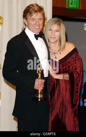 Oscars Redford and Streisand Stock Photo