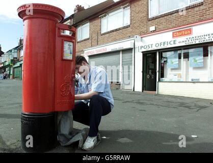 A postman collects the morning mail in North Shields, Newcastle. Consignia has announced the loss of 15,000 postal jobs as the company tries to recover from crippling daily losses of 1.5 million. * ... Unions condemned moves to scale down Consignia's struggling Parcelforce Worldwide business as 50 Parcelforce depots are shut across the UK, alongside four mail distribution centres. The measures are the first step in Consignia's three-year rescue package to cut costs by 1.2 billion. 14/09/03: Last-ditch talks to avert a national postal strike are to be held this week. Leaders of the Stock Photo