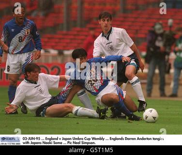 03-JUN-95  England v Japan Umbro Cup Wembley  Paul Gascoigne