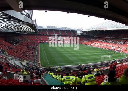 Manchester United's Old Trafford stadium, prior their FA Barclaycard Premiership match against Middlesbrough at Old Trafford. Final Score: Man Utd 0 Middlesbrough 1. Stock Photo