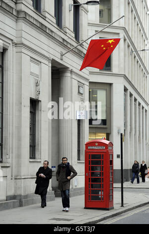 General view of the Bank of China, Gresham Street in the City of London. Stock Photo