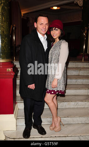 Perry Fenwick and Roxanne Pallett at the after party for the first night of the Rocky Horror Show at the Wimbledon Theatre in London. Stock Photo