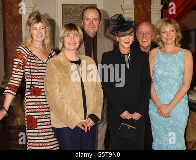 (left-right) Julia Somerville, Victoria Wood, Jim Broadbent, Frances Barber, Richard Wilson and Karen Drury arriving at a fundraising gala to celebrate the 30th anniversary of the Bush Theatre at the Royal College of Music in London. Stock Photo