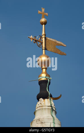 St Michael Paternoster Royal, church in the City of London, weathervane Stock Photo