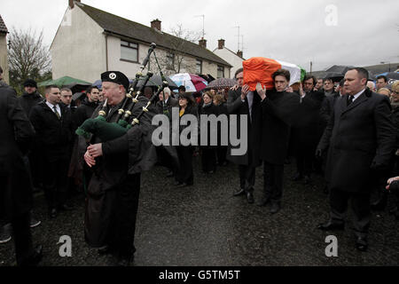 Dolours Price funeral Stock Photo