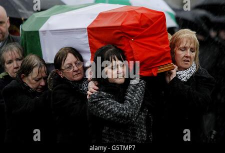 Dolours Price funeral Stock Photo