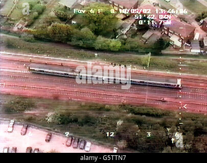 Potters Bar Train Crash Stock Photo