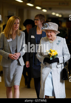 Royal visit to Queen Elizabeth Hospital - Norfolk. 3 million MRI unit. Stock Photo