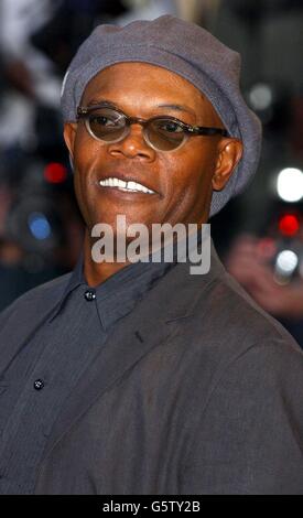 Actor Samuel L Jackson arrives for the charity premiere of Star Wars: Episode II - Attack of the Clones at The Odeon Leicester Square. Stock Photo