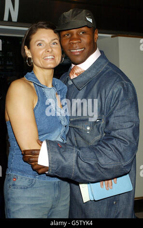 Chris Eubank and his wife Karron arrive for the premiere of Steven Spielberg's 'Minority Report