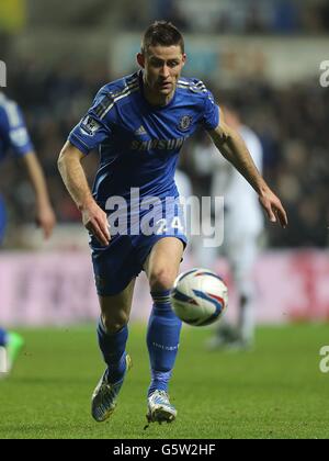 Soccer - Capital One Cup - Semi Final - Second Leg - Swansea City v Chelsea - Liberty Stadium. Gary Cahill, Chelsea Stock Photo