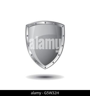 Metallic shield Stock Vector