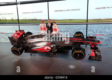 Vodafone mclaren mercedes mp4 28 car launch hi-res stock Vodafone mclaren mercedes mp4 28 car launch hi-res stock