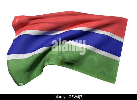 3D Flag of Gambia on a old brick wall background Stock Photo - Alamy