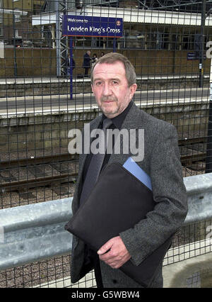Commuter Kevin O' Neill, who warned of track problems before the Potters Bar train crash arrives at Kings Cross Station, London on the day he travelled as Railtrack's guest in the cab of a high speed train to assess conditions for himself. * After passing through the Potters Bar area on a GNER East Coast train, Kevin O'Neill, 58, said: 'I still don't feel comfortable and safe.' Stock Photo