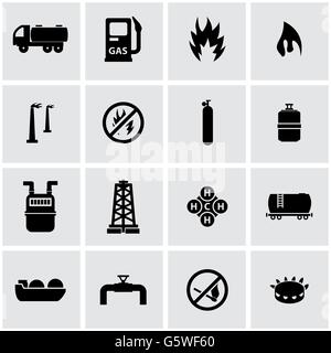 Silhouette Power and electricity industry icons - vector icon set Stock ...